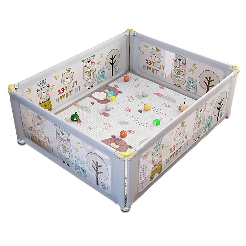 IMBABY-Playpens Levantáveis Do Bebê, Anti-Colisão, Cercadinho Dos Desenhos Animados Para Crianças, Piscina De Bolas, Parque Infantil Do Bebê, Parque Infantil