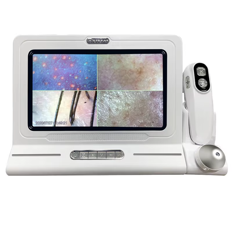 ใหม่ 11 นิ้ว LCD Skin & Hair Analyzer เครื่องตรวจจับกล้องจุลทรรศน์ดิจิตอลแว่นขยายผิวผม Blackhead Follicle เครื่องตรวจจับหนังศีรษะ 50X-200X