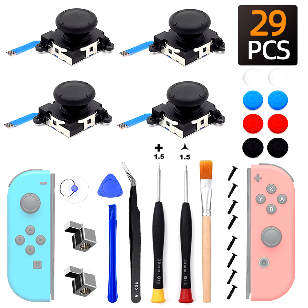 Replacement Joycon Joystick Thumb Stick Repair Kit for Nintendo Switch 3D Joystick Analog Sticks NS Lite Controller Repair Tool