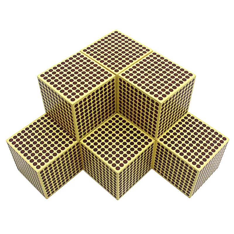 9Pcs Baby Toy Montessori Materials 9 Wooden Thousand Cubes Maths Training Preschool Early Learning Kids Toys Brinquedos Juguete