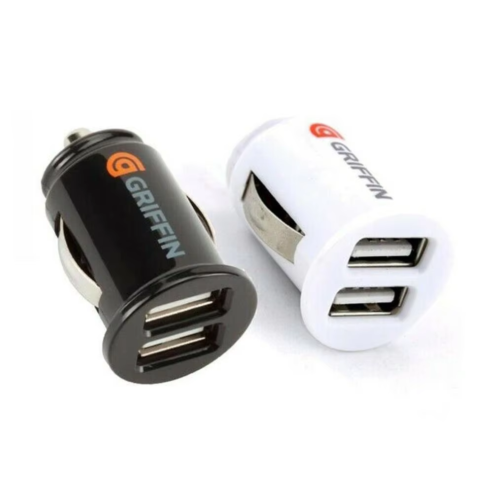 1Pcs New Car Charger Mini Dual USB 12v Lighter Socket Adapter fast charging Dual USB Car accessories Car styling