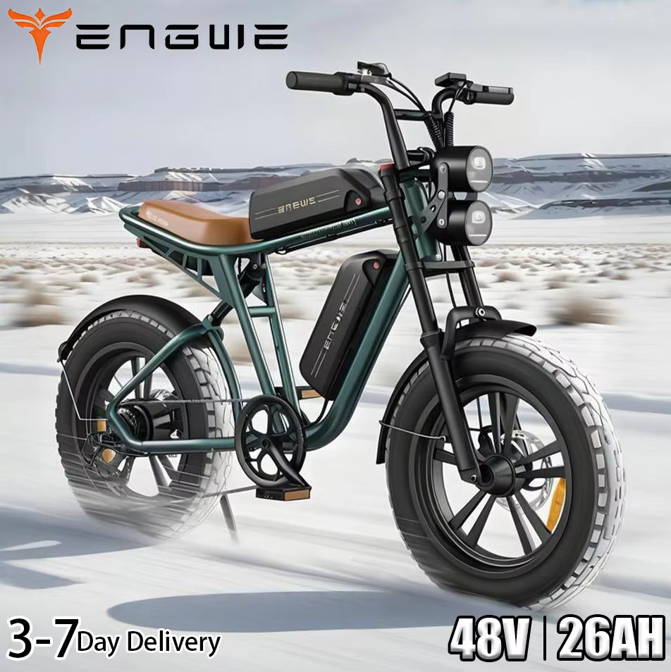 ENGWE M20 E Bike 48V26Ah Dual Battery Hydraulic Braking Electric Bicycle 20*4.0-Inch Fat Tires Anti-slip On Snow Electric Bike
