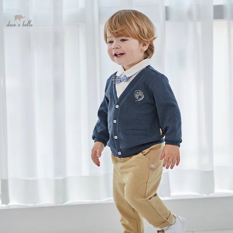 Dave Bella Children's Suit 2025 New Spring Boy’s Two-Piece Formal Casual Cool Cute Fashion Gentleman Costume Party DB1248172