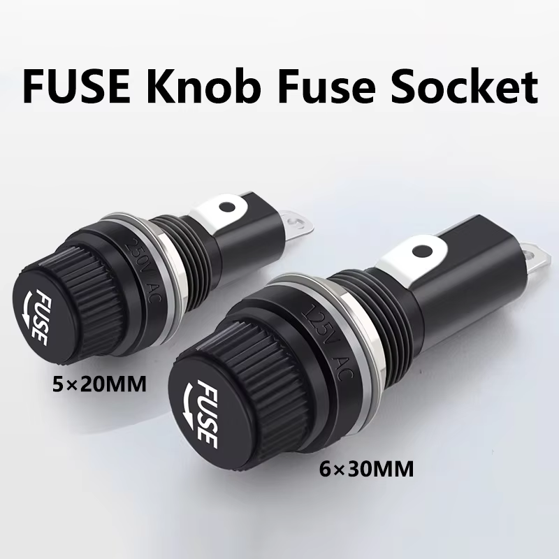 5/20/100PCS 5*20mm 6*30mm Glass Fuse Holders Insurance Tube Socket Fuse Holder For Insurance Panel Mount Fuse Holder 5x20 6x30