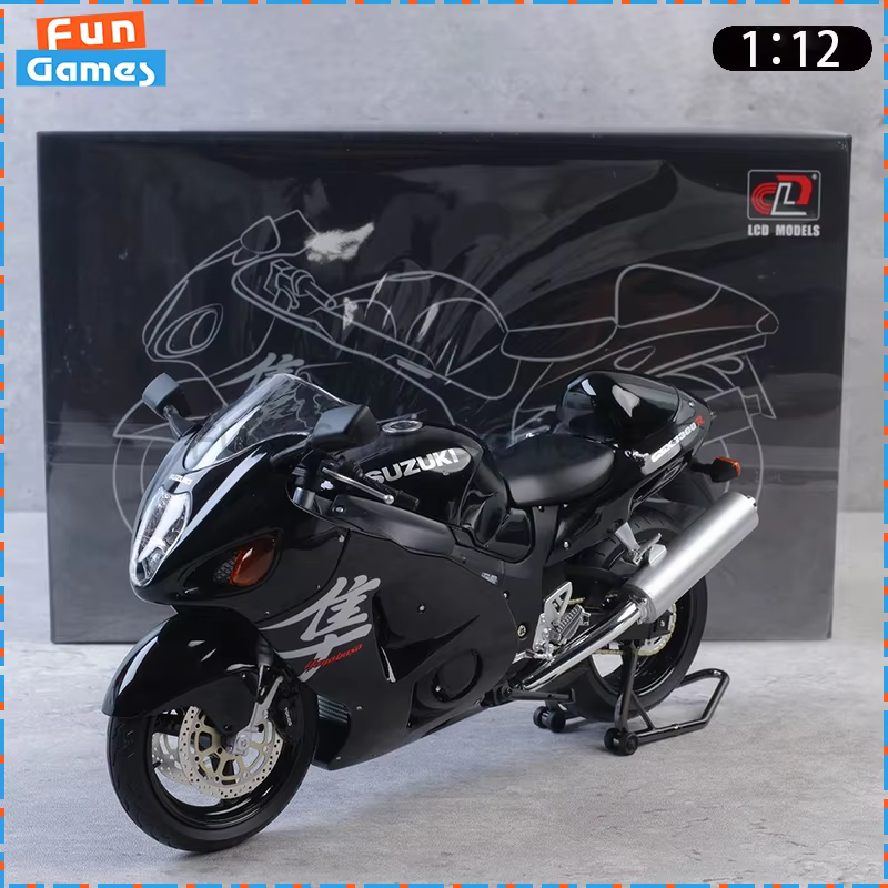 New LCD 1/12 Car Model Suzuki GSX-1300R Hayabusa Motorcycle Model Alloy Simulation Model Collectible Ornament Custom Toy Gift