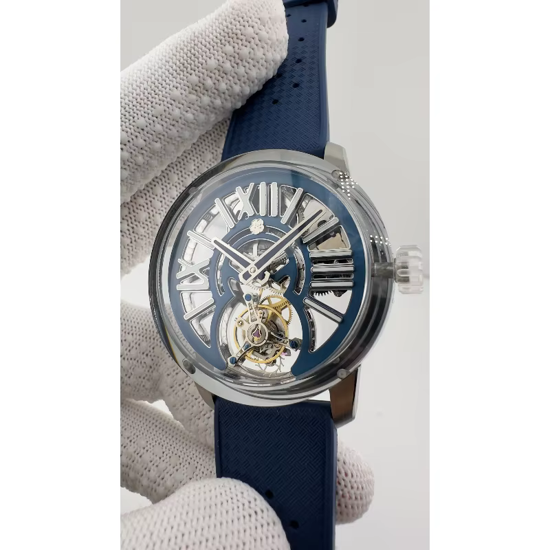 China Cherry Blossom Tiancheng Crown Sapphire Case Flight Coaxial Tourbillon Men's Mechanical Watch