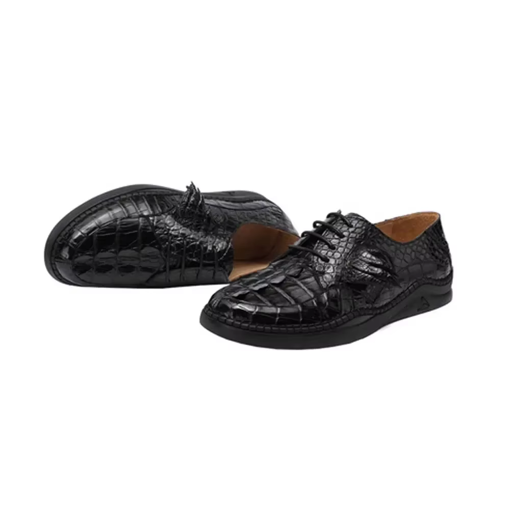 hulangzhishi  business  Casual crocodile shoes  crocodile  men   manual  Men Casual
