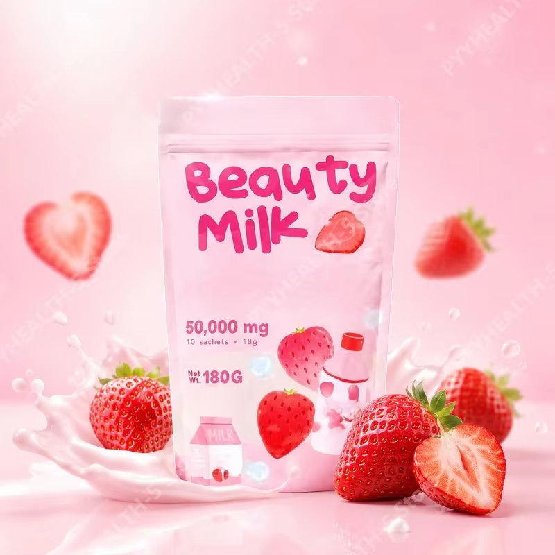 Lychee Drink with Collagen & Fruit Extracts – Natural Daily Wellness Beverage, 10 Sachets X 18g