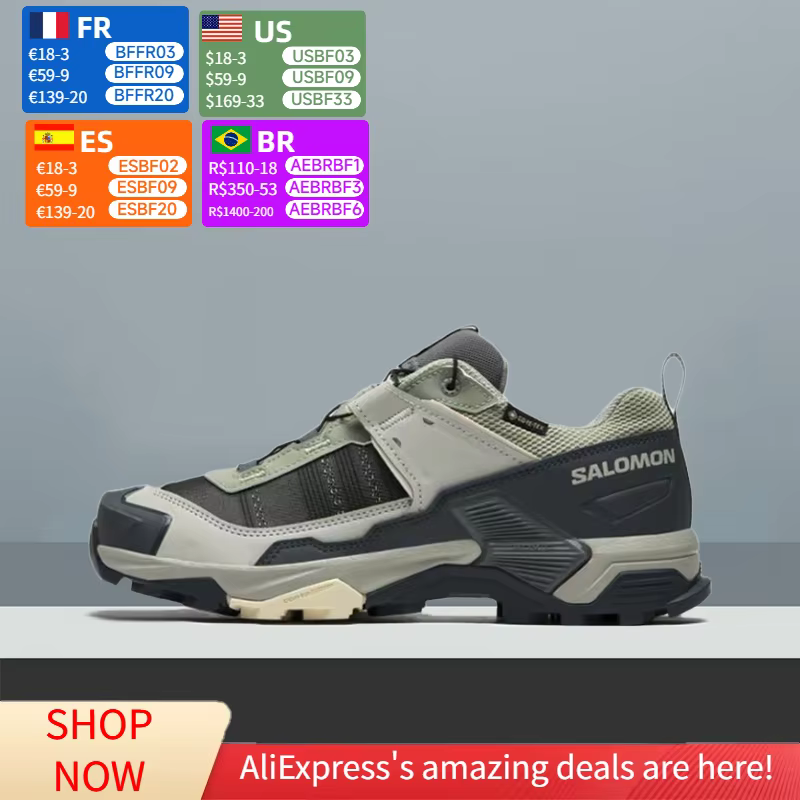 Salomon X ULTRA 5 GTX: Stylish,Comfortable,Versatile,Durable, and Cushioned Low-Top Running Shoes for Women,Seaweed Green 477263