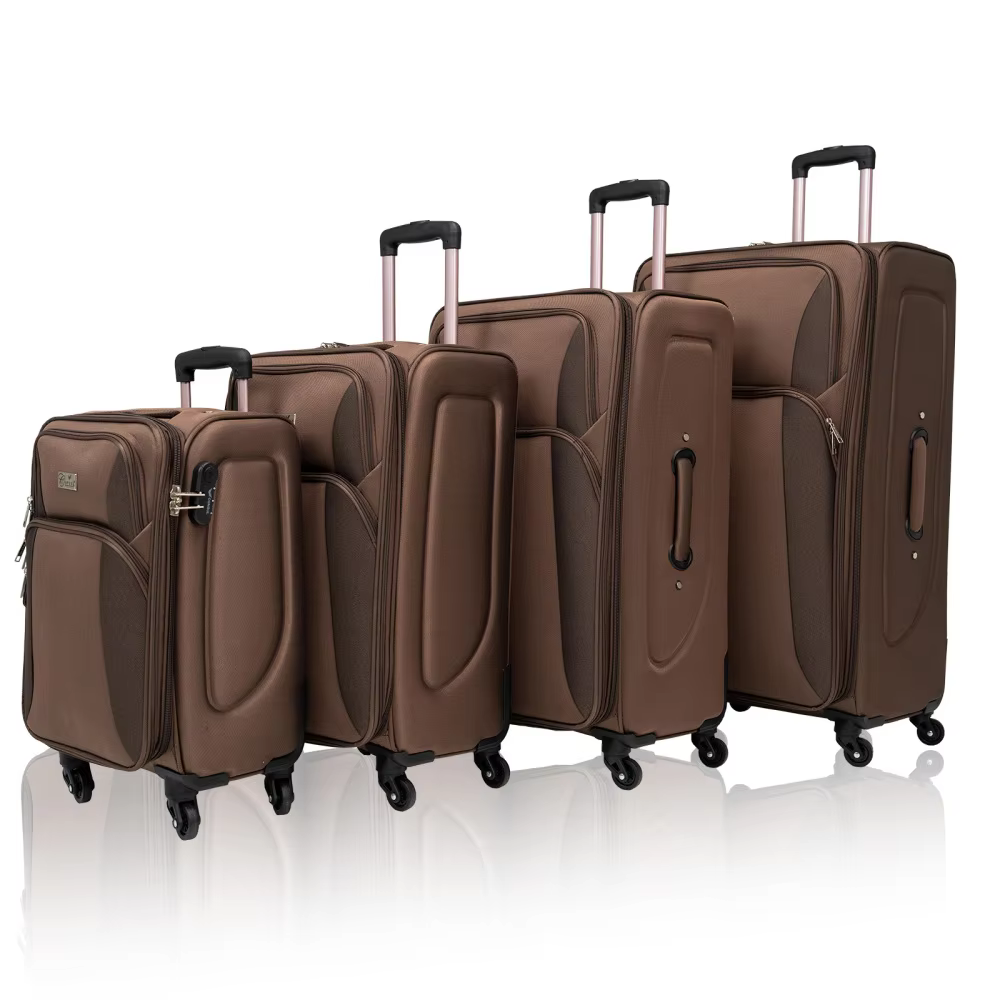 Softshell Luggage Expandable 4 Piece Set Suitcase Softside Lightweight Luggage Travel Set