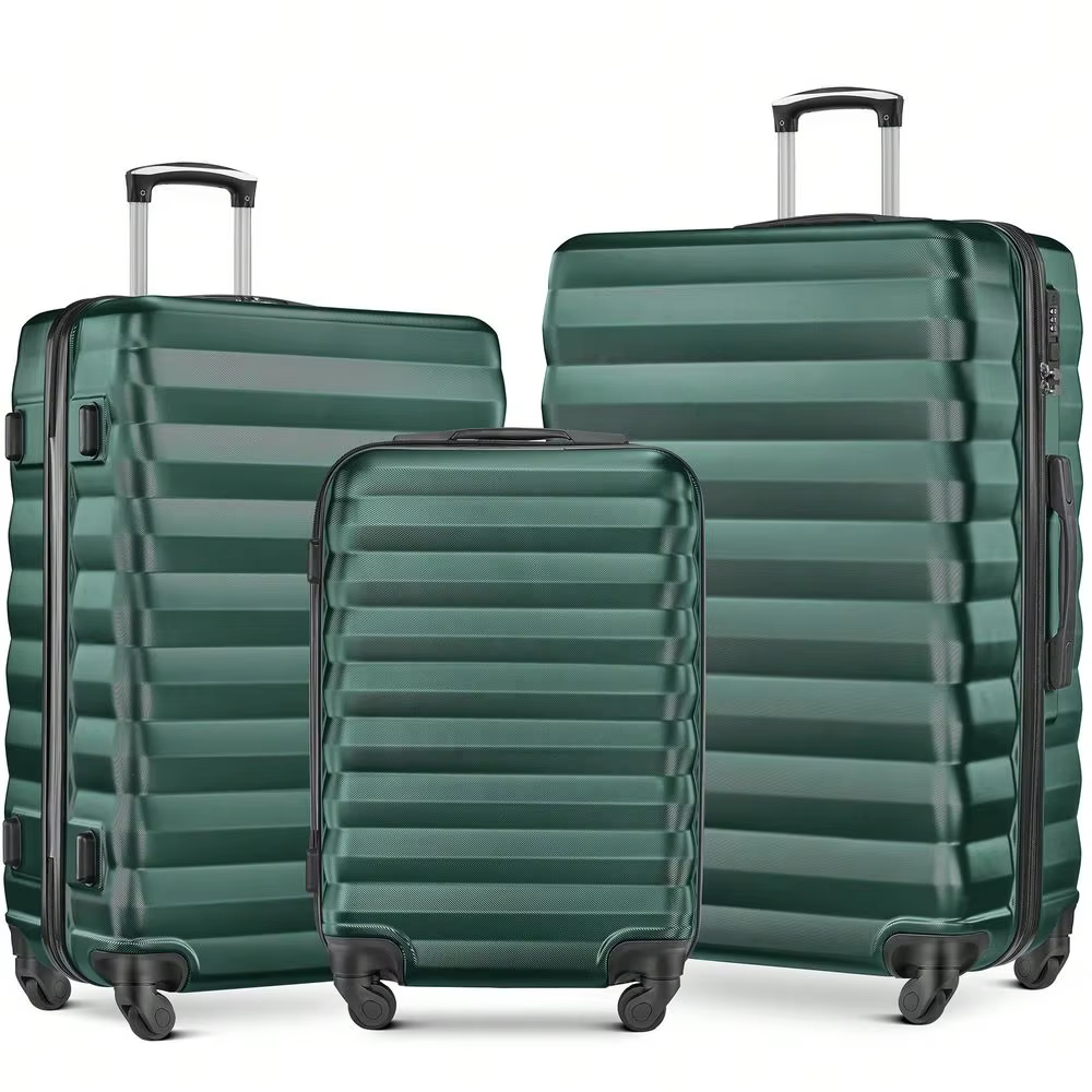 Set 3 Piece Suitcase Sets With Spinner Wheel, ABS Hardside Travel Laggage Travel Suitcase Suitcases Suit Case Durable Travel Lug