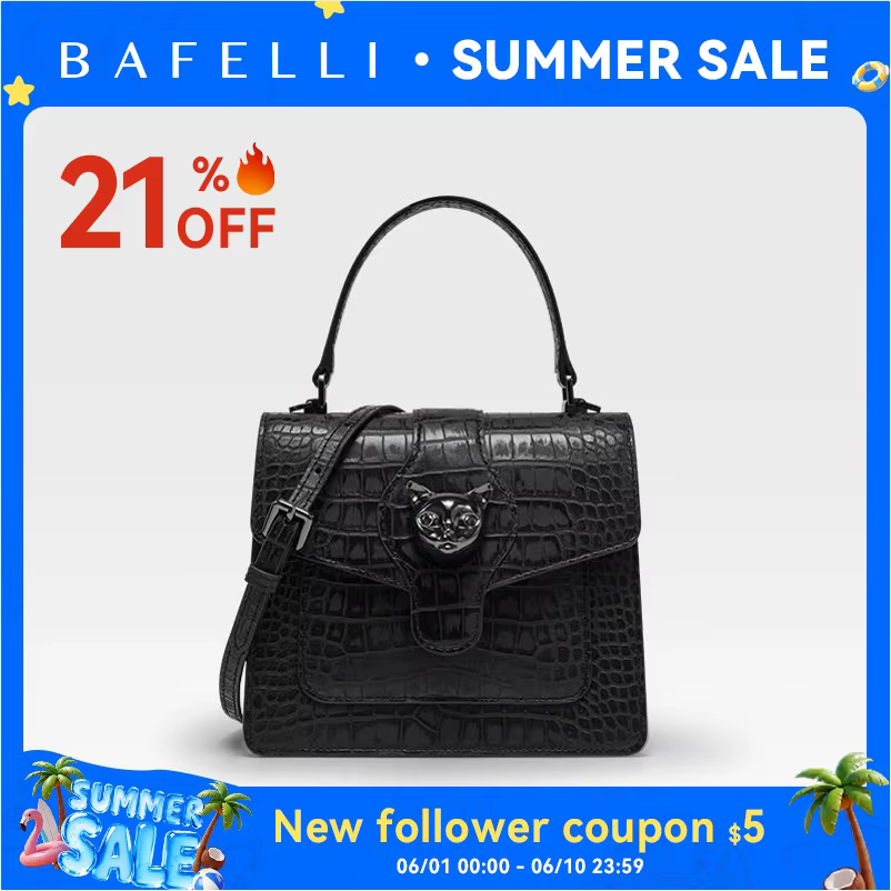 2026 NEW WOMEN'S HANDBAG BAFELLI GENUINE LEATHER BAGS FOR WOMEN LUXURY DESIGNER BRAND FEMALE CASUAL SHOULDER FASHION PURSE