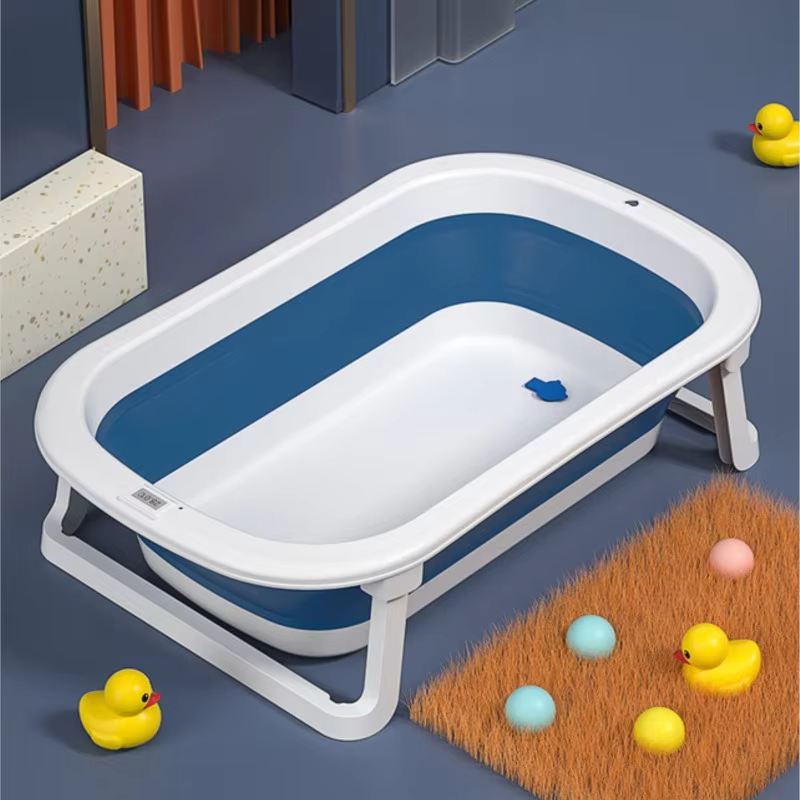 Banheira Dobrável LazyChild para Bebê, Banheira Portátil para Bebê, Balde de Banho Grande Neonatal, Conjunto de Balde de Banho PP para Bebê