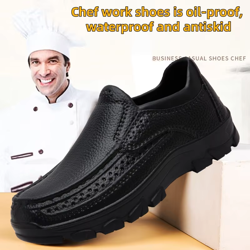 Men's chef shoes waterproof and oil-proof kitchen work shoes ultra-light non-slip EVA soft-soled casual men's shoes garden shoes