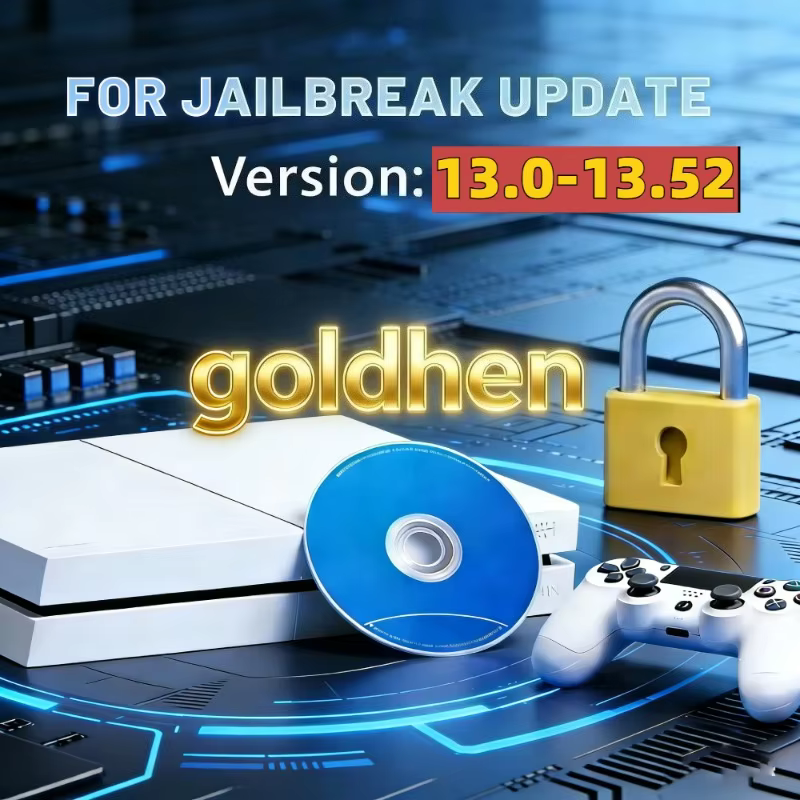 NEW Goldhen For PS4 V13.0 Jailbreak Disc - 1 Click Boot for FW 13.0-13.52 Needed Play Backup Games Homebrew Disc Tool