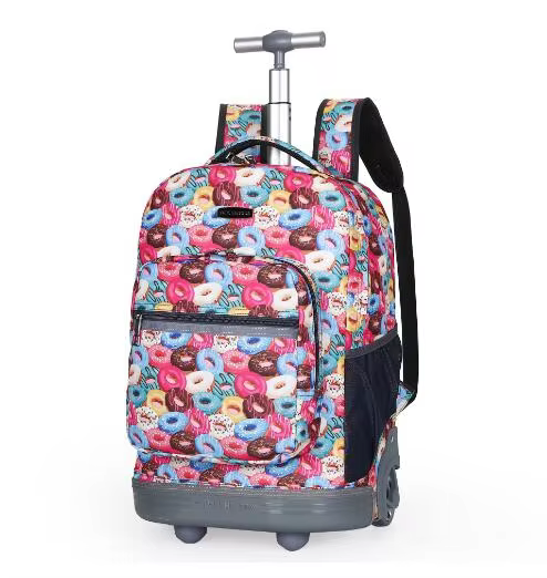 18 inch Wheeled backpack kids School backpack On wheels Trolley backpacks bags for teenagers Children School Rolling backpack