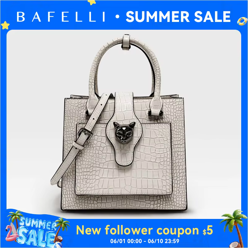2024 NEW WOMEN'S HANDBAGS BUSINESS LADY GENUINE LEATHER ORIGINAL LUXURY BRAND DESIGNER OFFICE FEMALE BAGS CROSSBODY CAT PURSE