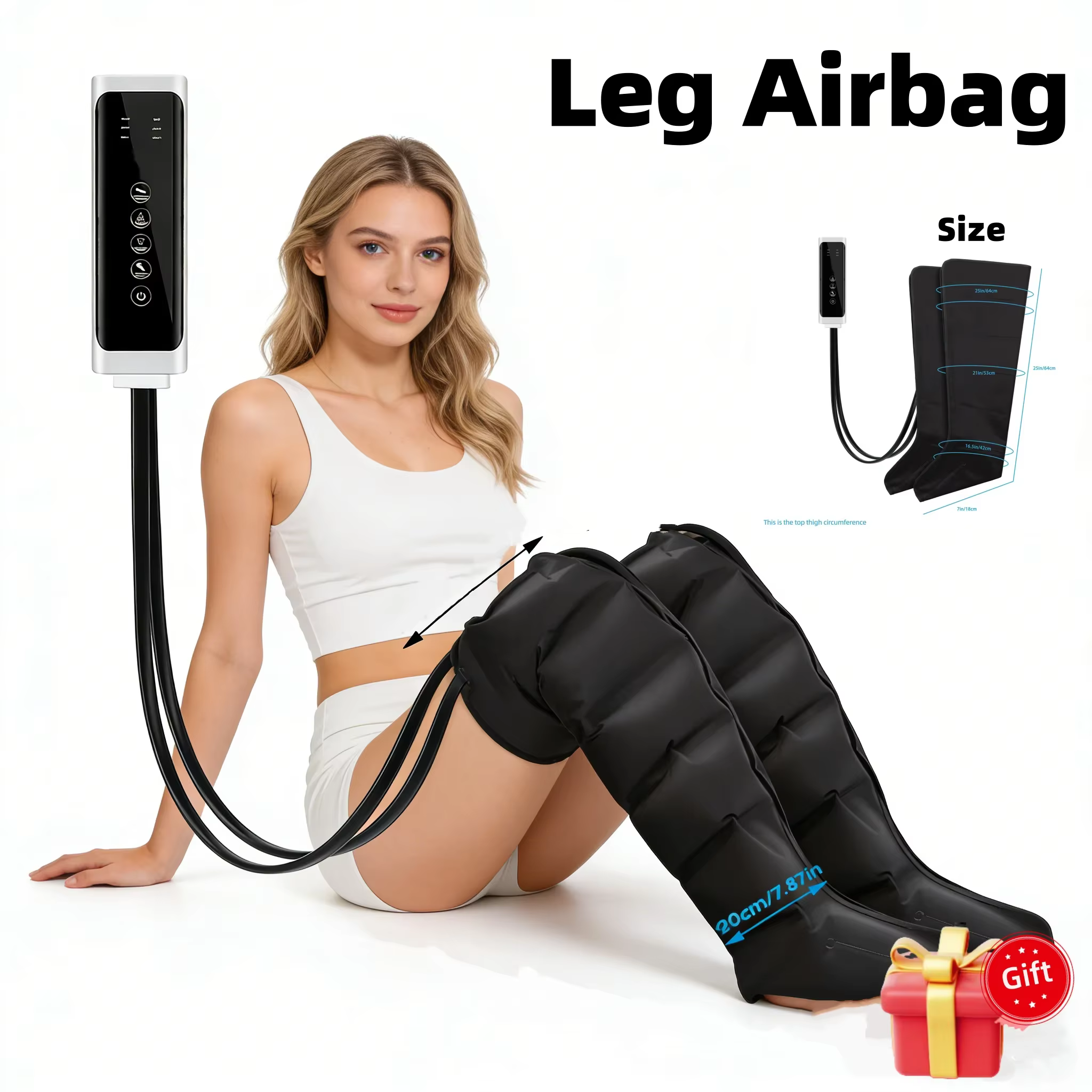 Professional Leg Massager European Standard Plug Airbag Compression Massage System with Dynamic Compression Function