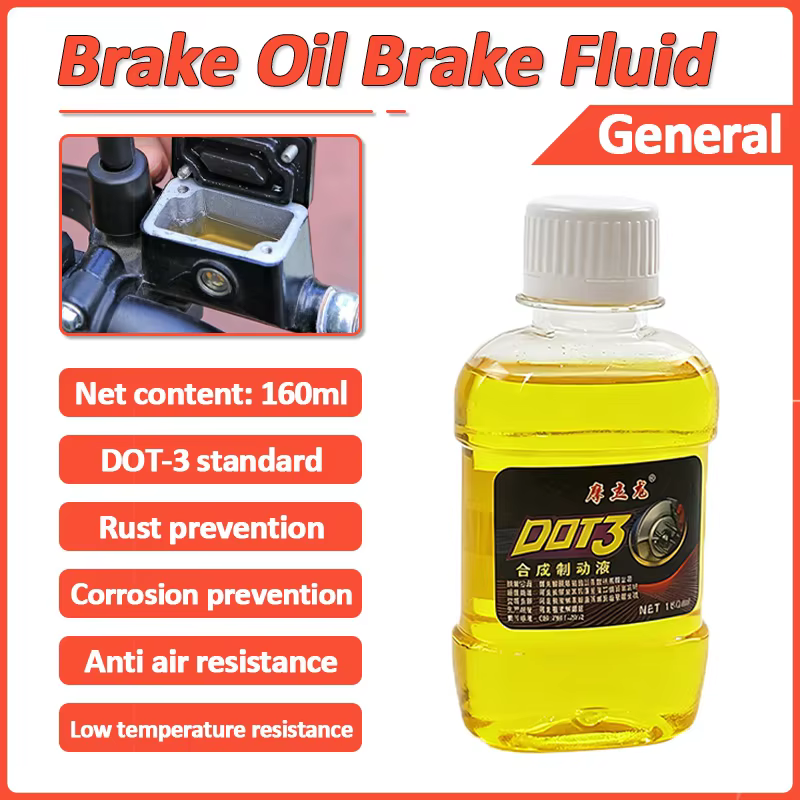 160ML Motorcycle General Brake Oil Brake Fluid DOT3 for Pedal Electric Motorcycle Disc Brake Accessories