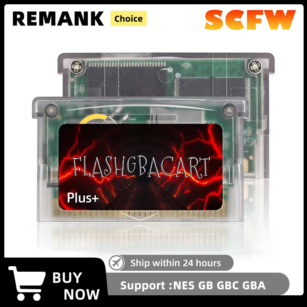 REMANK SCPlus Flash GBA Cartridge FLASHGBACART V1.5 100+Retro Game RTC 1M Flash For GBA GBC GB NES DS Game Console Accessories
