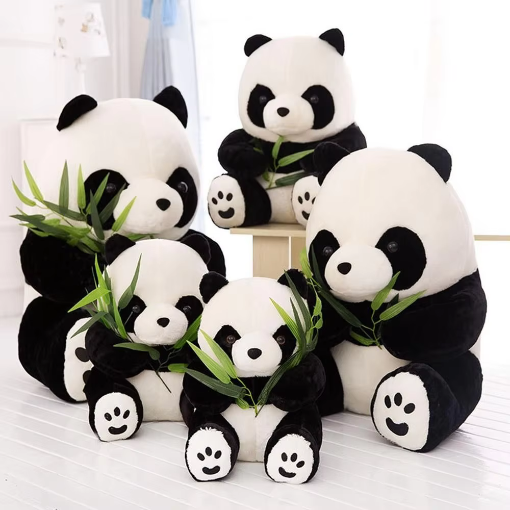 Regalo de Navidad arrodillado sentado lindo almohada de dibujos animados presente Panda
