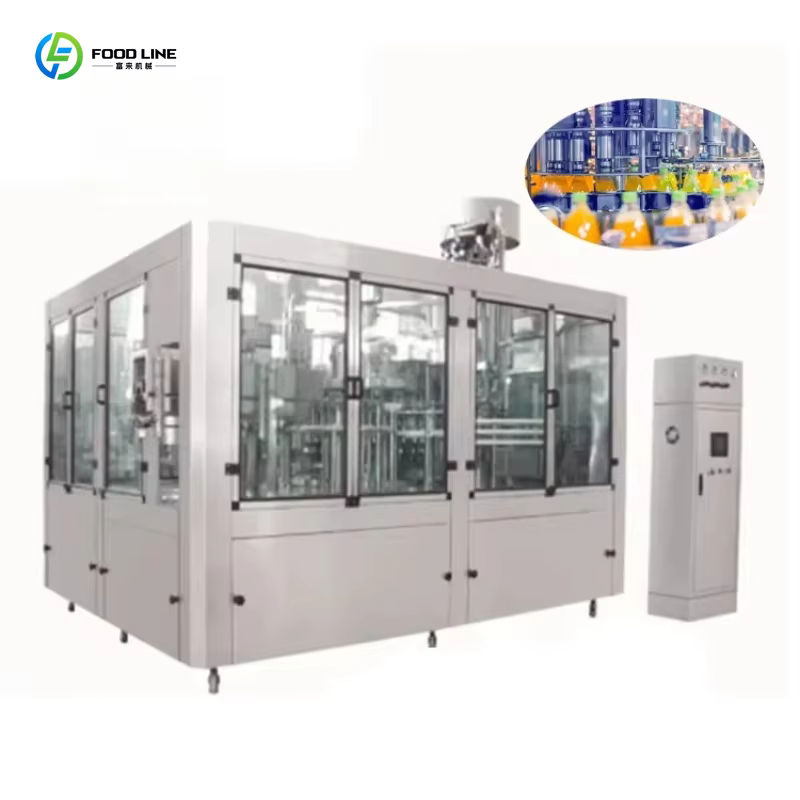 Customized Complete Orange Fruit Drink Production Line Automatic PET Bottle Liquid Juice Filling Machine High Efficiency