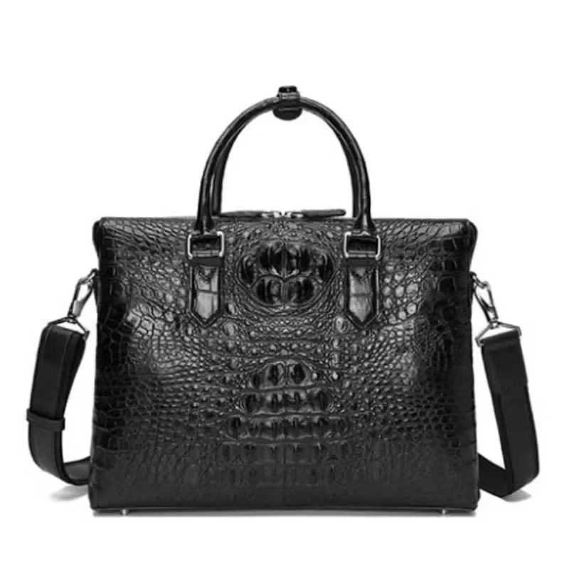 hanlante new crocodile handbag men single shoulder bag business  men big  office male bag