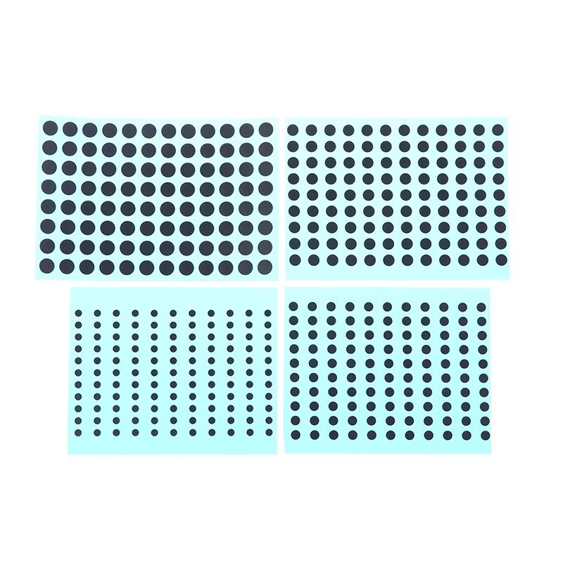 Almohadillas de Goma Conductora Negra de 3/4/5/6 mm de Diámetro, 4 Tamaños, Kit de Reparación de Teclados para Control Remoto IR, Botones de Goma Conductora
