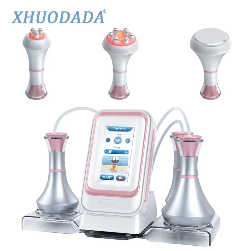 3 ใน 1 เครื่องมือ 80K Cavitation Ultrasonic Body Slimming Machine Multi-Polar ความถี่ Anti-Wrinkle Rejuvenation ยกกระชับผิว