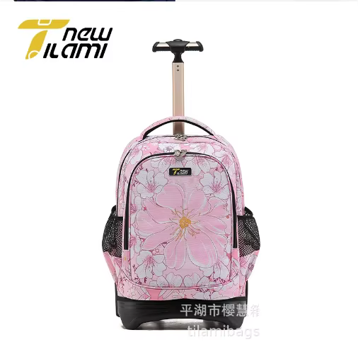 Children 18 inch Travel Rolling luggage Bag Travel Trolley backpack for teeanger boys wheeled backpack for schoolbag with wheels