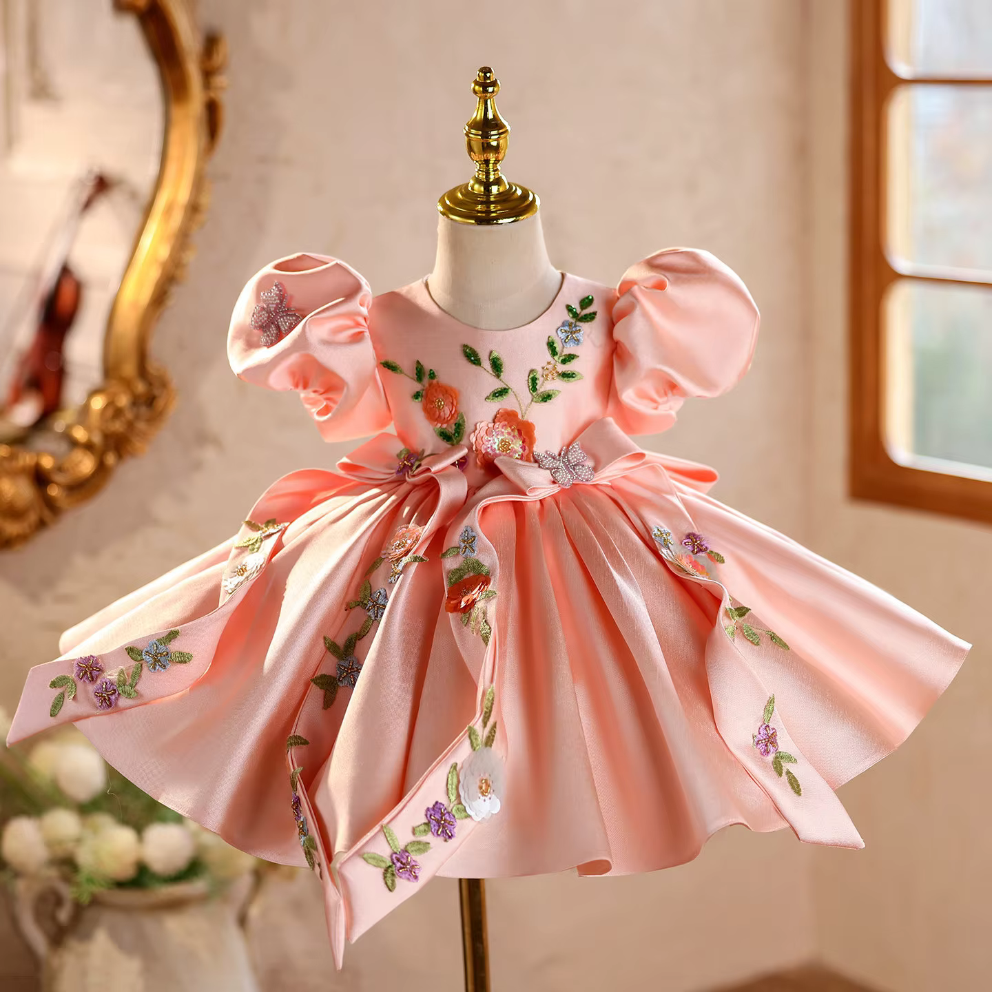 High End Girls Evening Princess Ball Gown Children Fashion Birthday Party Dress y1777