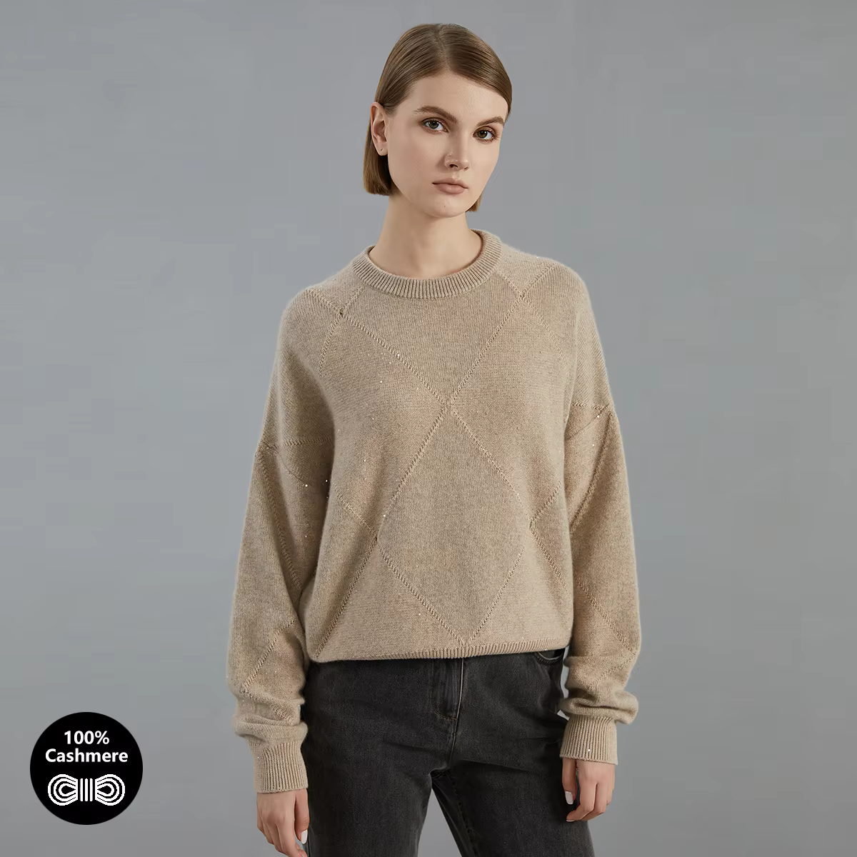 Pop BC819 High Quality Luxury Women's Clothing 100% Cashmere Thick Pullover Knitted Sweater Winter