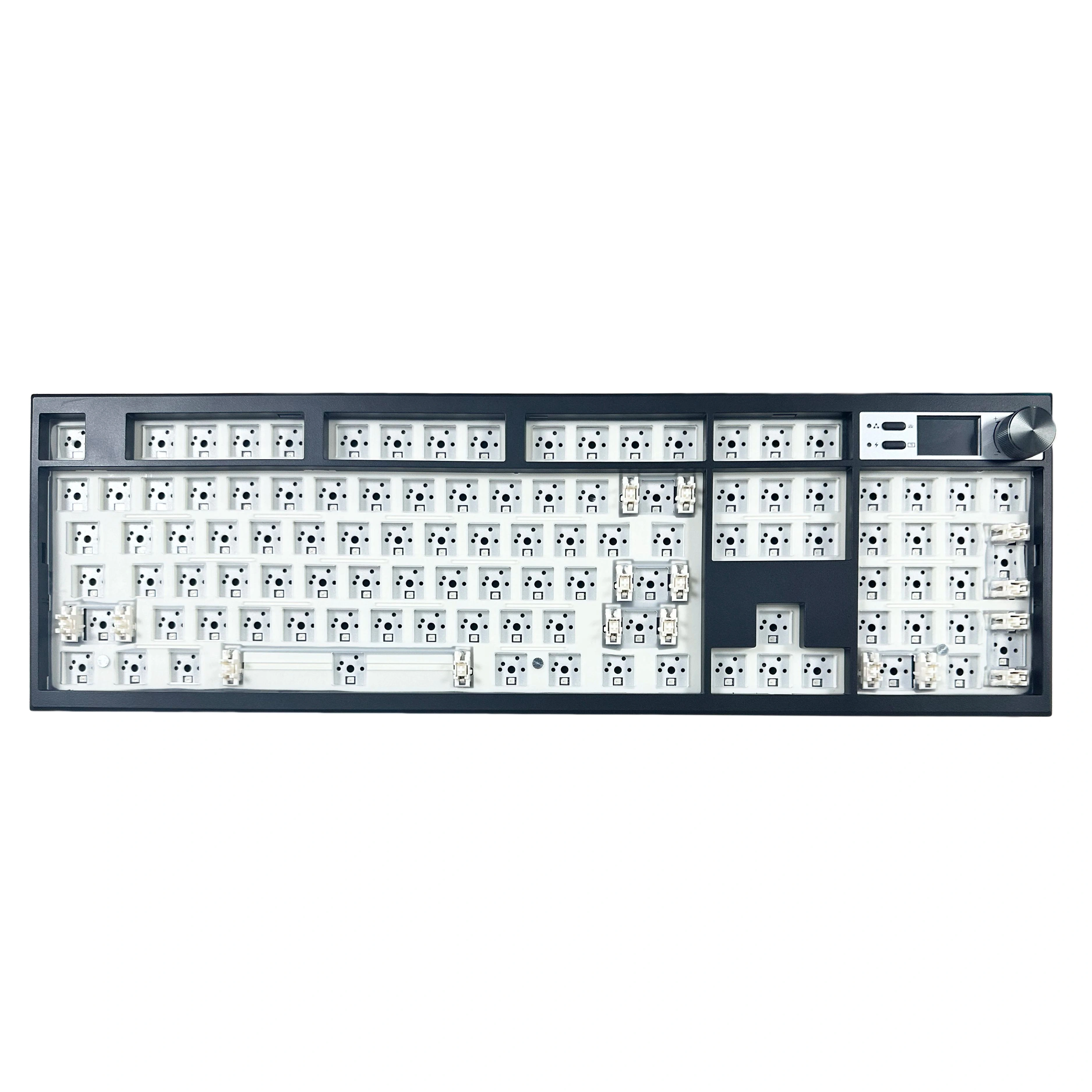 GMK104 Mechanical Keyboard Kit Three Mode Gaming Keyboard Hot Swap  Backlit Gasket Structure This VIA with display screen