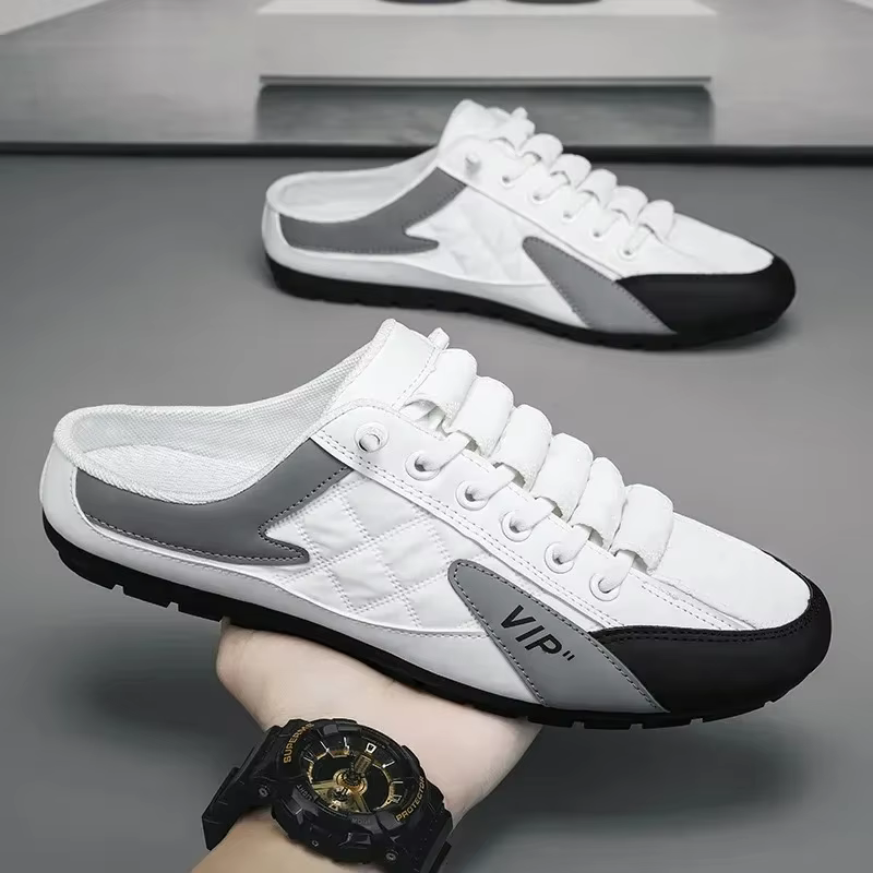 Summer Slippers for Men Trendy Men's Flat Bottom Casual Shoes Soft Sole Support Shoes Men's Sneakers