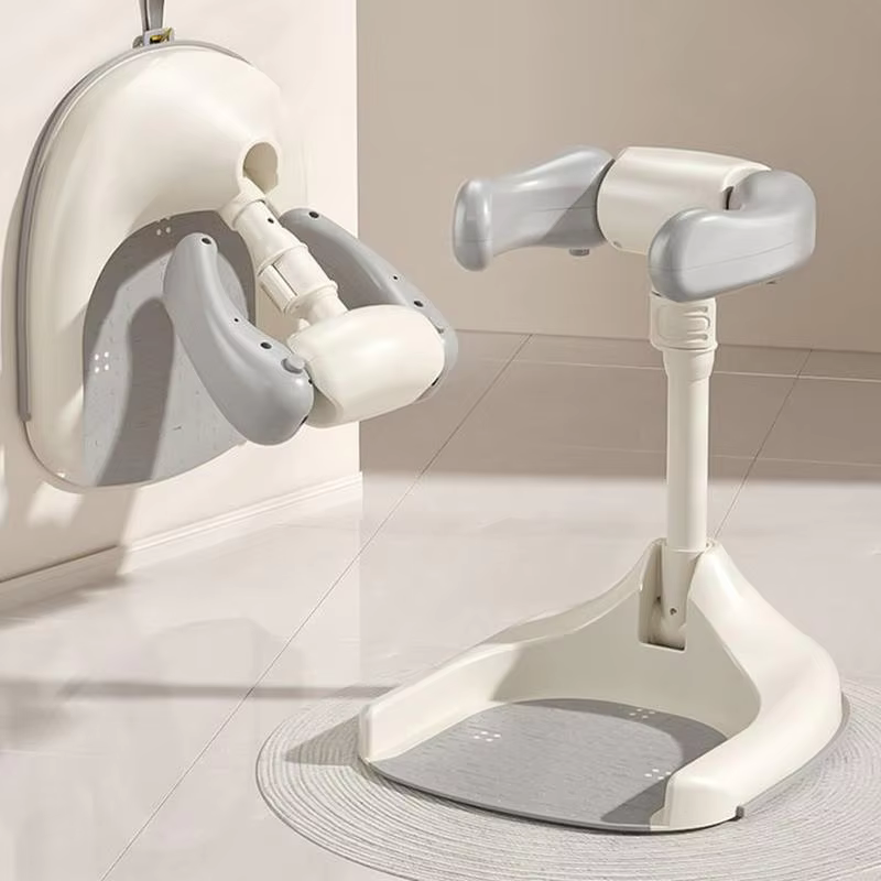 Non-slip Baby Bath Shower Stand Portable Shower Helper Baby Bath Standing Support Adjust Length Folding Standing Toddler Shower