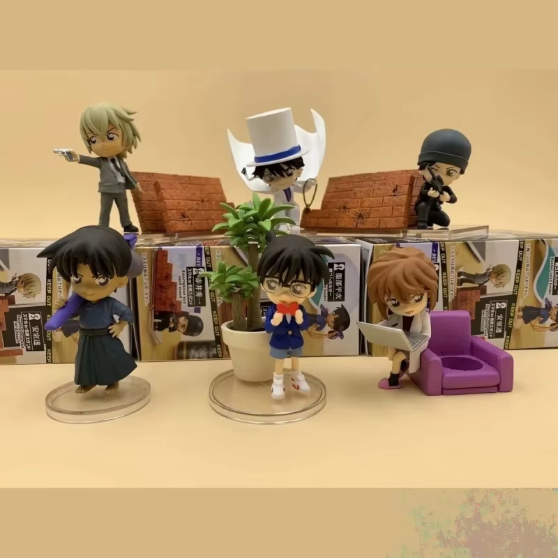 6pcs Re-ment Genuine Detective Conan Kaito Kid Trendy Blind Box DesktopOrnament Birthday Present Exquisite Craftsmanship