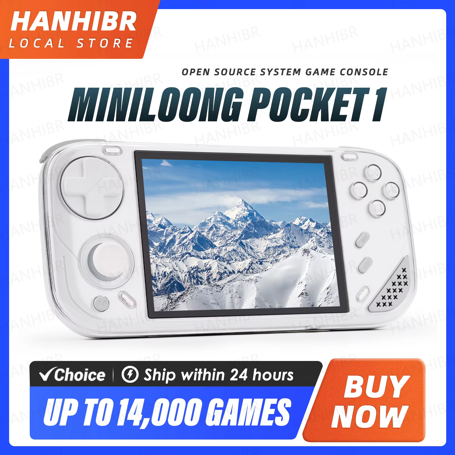 MINILOONG POCKET 1 Handheld Game Console 4'' IPS Screen HD Output Open Source Systems OTA Upgrades LOONG OS New Console POCKET1