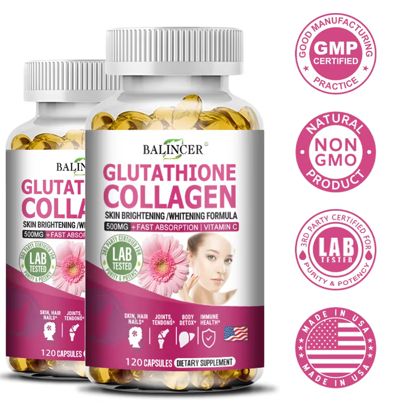 Glutathione Collagen Capsules,Brightening Skin and Anti-aging,Support Hair,Skin and Nail Health,Glutathione Supplement for Women