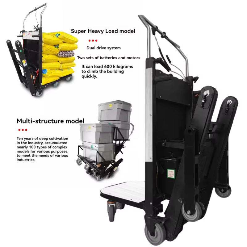 Electric Stair Climbing Car for 400KG Home Improvement Crawler Type up down Stair Climber Vehicle Flat Truck Staircase Tool