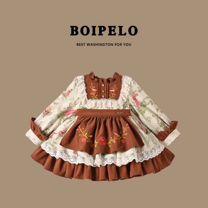 Flower Girls Party Wedding Dress for Girls Handmade Festival Boutique Costume for Girls EID Dress for Lolita Bridesmaid Dress