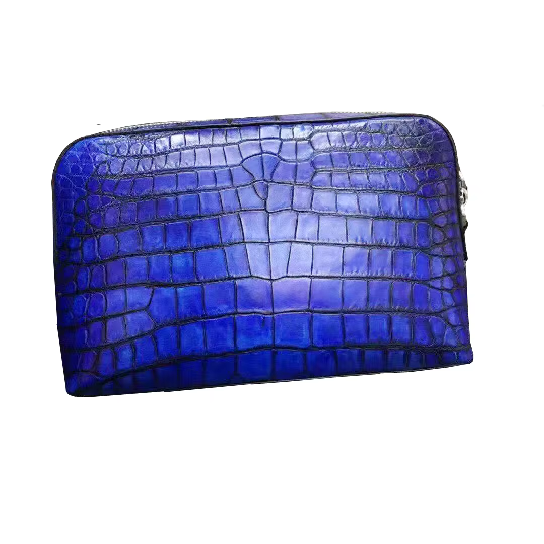 yingshang new men clutch bag male crocodile bag blue color fashion leisure bag male