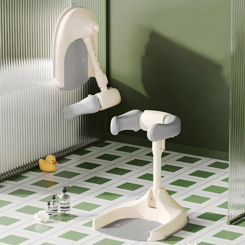 Adjustable Kids Shower Rack With Non-Slip Base Standing Support Foldable Portable Bathing Device Baby Accessories 6-36 Months