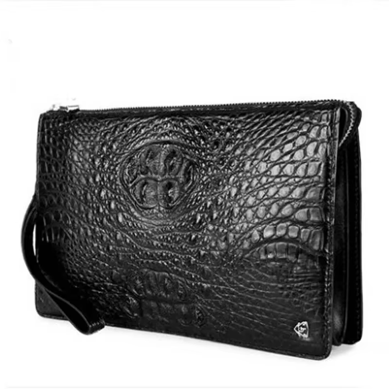 gete new New crocodile handbag large capacity wallet crocodile bag business men wrist  big