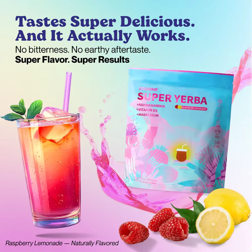 Super Yerba Magic - Yerba Mate Tea Instant Powder Super Drink with Nootropics - Clean Energy, Mental Clarity & Gut Wellness