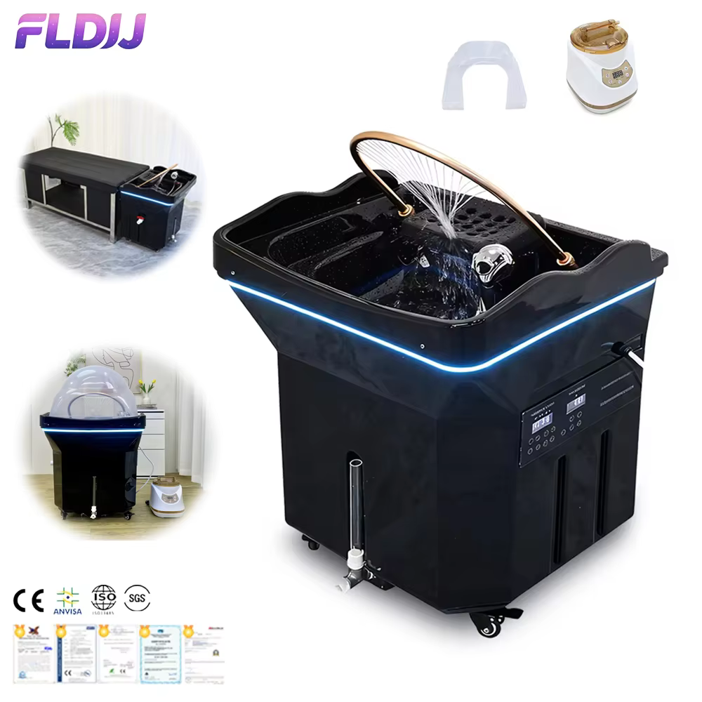 Head SPA Shampoo Basin with 60L Water Storage Tank Heatable No Need To Connect Water Pipe Portable Water Cycle Hydrotherapy