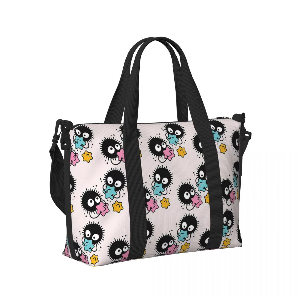 Soot S-Studio-S G-Ghibli-S Beach Travel Bag Large Capacity Tote Bags for Gym Sport Women Shopping Duffle Shoulder Bag
