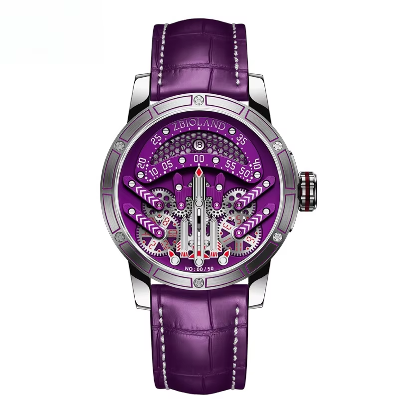 ZBIOLAND-ZBL1012 Aerospace Rocket Series Emperor Purple Concept Watch Automatic Mechanical Watch