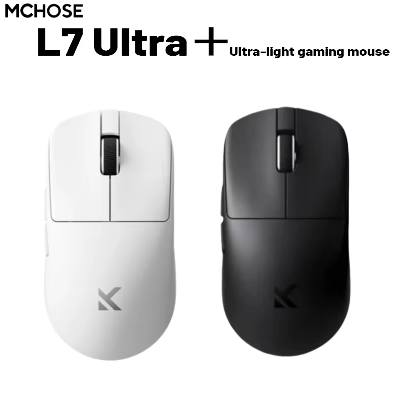 MCHOSE L7 Ultra+ Medium Large Hand Mouse Game E-Sports Paw3950 Wireless Three Mode Lightweight Office Dual-Drive Computer Mouse