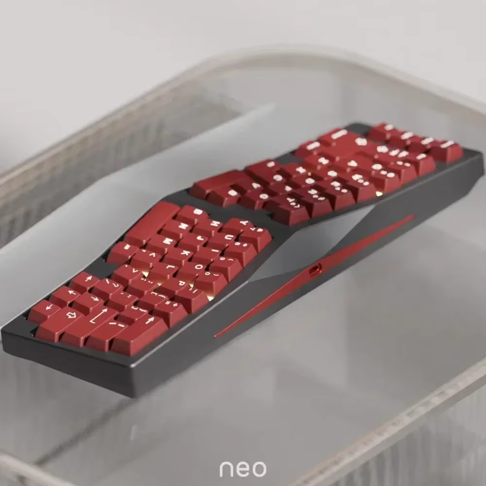 NEO Ergo Alice Mechanical Keyboard Aluminum Wireless Tri-mode Gasket Hot-Swap Custom 60% Allocation Ergonomic Office Keyboard