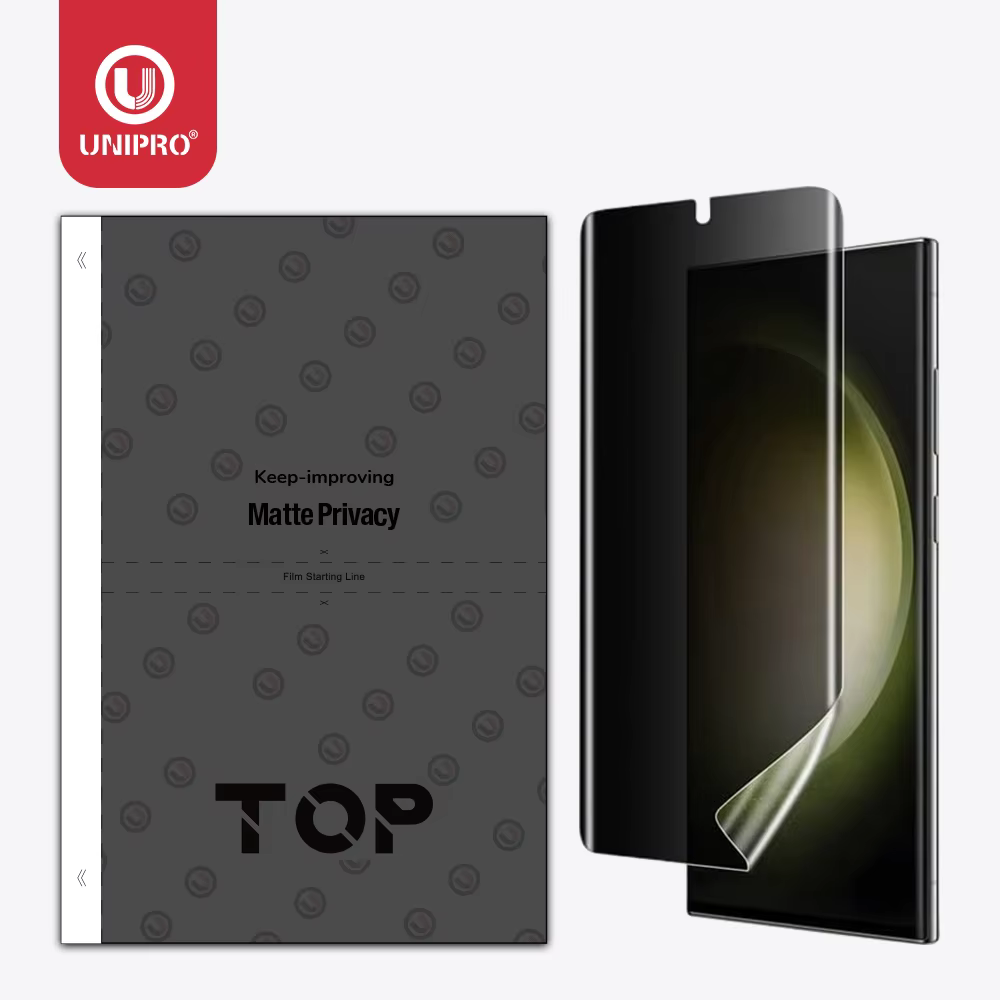 UNIPRO 25 50Pcs TPU Privacy Protection Anti-Peep Matte Flexible Hydrogel Film For Mobile Phone Screen Protective Cutting Machine